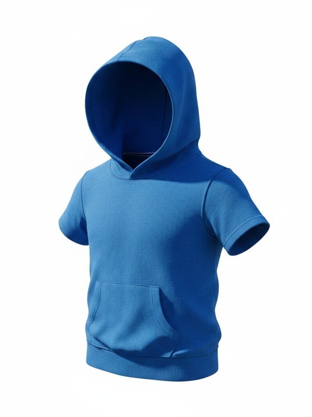 Weatherproof Vintage Short Sleeve Hoodie Top 3T Blue Pullover